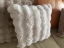 駱易家（LORiCA）客廳沙發(fā)抱枕頭床上大靠背家用毛絨床頭靠枕冬季方形大抱枕套靠墊 咖色-暖絨【加長(cháng)仿兔絨】 50cm*50cm 含枕芯 抱枕(枕套+枕芯) 曬單實(shí)拍圖