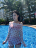 麓格立泳衣女分體式三件套長袖防曬游泳衣女遮肚顯瘦甜美聚攏小胸泡溫泉 蝴蝶結(jié)分體泳衣 【紅色】 均碼 【建議80-120斤】 曬單實(shí)拍圖