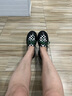 TOP GLORIA湯普葛羅TOP GLORIA春夏新款ins棋盤格系帶圓頭女鞋百搭JK樂福鞋 黑色/白色 37 曬單實(shí)拍圖