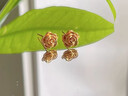 中國黃金（CHINA GOLD）18K金山茶花耳釘女款立體花朵養(yǎng)耳洞耳飾情人節(jié)生日禮物送女友 18K金山茶花耳釘 約0.2g 曬單實(shí)拍圖