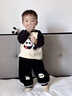 幼歌（YOUGE）嬰幼兒舒適燈芯絨束腳休閑褲寶寶百搭可愛動(dòng)物保暖褲子 黑色（66-90兩用襠） 80 cm 曬單實(shí)拍圖