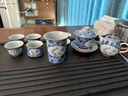 漢帝唐韻（HDTYU）景德鎮(zhèn)茶具套裝輕奢高檔2024新款家用中式青花瓷送禮茶壺便攜禮盒 竹窗11頭茶具套裝 曬單實拍圖
