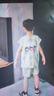 G.DUCKKIDS小黃鴨童裝哪吒兒童服裝男童夏套裝2025新款運動寶寶男孩無袖衣服 綠色 可亮燈 120 曬單實拍圖