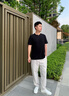 BOSS男士2025年夏季新款徽標(biāo)衣領(lǐng)彈力棉質(zhì) T 恤 001-黑色 L 曬單實(shí)拍圖
