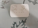 正品S999純銀梔子花耳釘精致高級感珍珠耳墜抗過敏養(yǎng)耳洞足銀耳環(huán) 曬單實拍圖