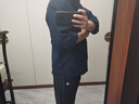 SANHEER秋季輕盈零壓力 日本提花泡泡紗面料高檔男士長袖襯衫外套 DAH396 藏青色 L /50 曬單實(shí)拍圖