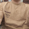 后探280g重磅復(fù)古云染印花短袖T恤男夏季寬松潮牌美式半袖體恤男裝 卡其色 XL （140-160斤） 曬單實拍圖