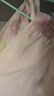 百圖betu女裝2025夏季新款海島度假風掛脖連衣裙油彩花卉裙子2504T84 粉紅 M 曬單實拍圖