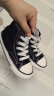 匡威（Converse）兒童帆布鞋寶寶高幫帆布鞋1970s經典新款魔術貼男女童軟底童鞋 黑色(魔術貼) 25 【建議腳長15.5cm】 曬單實拍圖