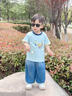 G.DUCKKIDS男童夏季漢服短袖套裝男寶寶復(fù)古裝薄款中國風(fēng)兒童唐禮服裝兩件套 米白色 110 cm 曬單實拍圖