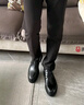 海瀾之家皮鞋男款高端真皮秋冬季商務(wù)正裝德比鞋男士加絨增高新郎結婚鞋子 黑色增高款 （內增高） 40 曬單實(shí)拍圖