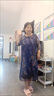 紀(jì)柏連衣裙夏天女2025年新款高檔中老年裙子40-50歲大碼洋氣寬松遮肚 藏青色 2XL 建議【125-145斤】 曬單實拍圖