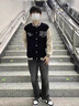 FOG SKY牛仔褲男春秋季復古水洗潮流vibe寬松直筒褲子男高街闊腿休閑長(cháng)褲 SS-505復古藍 L （建議115-130斤） 曬單實(shí)拍圖