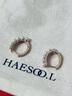 HAESOO.L【韓國直郵】銀色全珍珠環(huán)形耳環(huán) GME28 - RG送禮男女進(jìn)口 曬單實(shí)拍圖