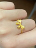 老廟黃金戒指女足金蝴蝶結(jié)活口戒指在逃公主送女友七夕情人節(jié)禮物 曬單實(shí)拍圖