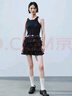 UR2025夏季新款女裝休閑疊層荷葉邊無袖連衣裙UYY750084 墨藍(lán) S 曬單實(shí)拍圖