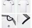 adidas三條紋修身純棉運動上衣圓領(lǐng)短袖T恤男女夏阿迪達斯三葉草 白   XS 曬單實拍圖