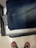 Prato Lee牛仔褲男直筒韓版修身小腳褲褲男春秋款微彈力中腰休閑男士褲長褲 藍(lán)色 31 曬單實拍圖