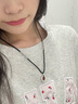 陌阡雪實心999足銀平安扣相思豆吊墜轉(zhuǎn)運情侶款銀項鏈送女友情人節(jié)禮物 銀珠紅瑪瑙（贈國檢證書+禮盒） 曬單實拍圖