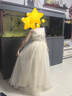 蘿卜唄唄（LUOBOBEIBEI）女童禮服連衣裙小女孩公主裙花童婚紗裙鋼琴演出服 黃色裙子  150 曬單實(shí)拍圖