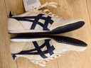 Onitsuka Tiger鬼塚虎男女運動(dòng)休閑鞋百搭輕便透氣休閑鞋子SERRANO? 米色/深藍色 39 曬單實(shí)拍圖
