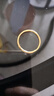 周大生【新年禮物】實(shí)心黃金戒指女足金三生三世情侶素圈尾戒送女友 10號 - 1.64g 曬單實(shí)拍圖