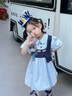 可英 GOWINBABY女童連衣裙2025夏季女孩裙時尚女寶兔子公仔連衣裙兒童洋氣公主裙 藍色 100 （適合身高90cm-100cm） 曬單實拍圖