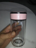 希諾單層玻璃杯2025新款水杯女士學(xué)生泡茶杯生日禮物矮胖杯子 9185粉色310ML短萌款 曬單實(shí)拍圖