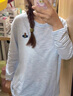 FOX.G潮流條紋t恤女夏季新款2025衣服女裝純欲風上衣長袖薄款寬松罩衫 藍色條紋長袖刺繡罩衫 L 【建議100-120斤左右】 曬單實拍圖