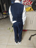 衣諾坊兒童西服馬甲套裝男童演出服藏青禮服 藏青：馬甲套裝 140CM 曬單實(shí)拍圖