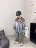 G.DUCKKIDS兒童裝男童春裝沖鋒衣外套2025新款加絨加厚春季大童春秋冬款男孩 藍(lán)色 120 cm 曬單實(shí)拍圖