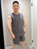 雅鹿夏天無袖睡衣男款冰絲背心莫代爾短褲夏季簡(jiǎn)約2025新款男士家居服 NSANM-12030 XL (建議125-150斤) 曬單實(shí)拍圖
