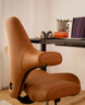 FLOKKHAG Capisco騎馬椅電腦椅人體工學(xué)椅子復古棕 牛皮（黑色腳） 曬單實(shí)拍圖