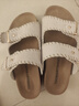 TOOMANYSHOES女鞋王玉雯同款小島度假新款勃肯鞋夏季拖鞋女外穿厚底沙灘涼拖鞋 米白 37 曬單實拍圖