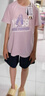 暇步士（Hush Puppies）童裝兒童套裝夏季女童速干戶外短袖T恤男童運動短褲 青黛綠 160  曬單實拍圖