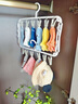 映斯風(fēng)掛帽子收納神器多夾掛鉤家用宿舍衣柜襪子夾家用夾子寶寶帽架掛鉤 白色【升級款/雙層16夾】1個(gè) 曬單實(shí)拍圖