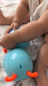 嬰幼兒不倒翁玩具大號3-6-12個月新生寶寶0-1歲早教益智眨眼卡通 【藍】（耳朵軟膠 可啃咬） 曬單實拍圖