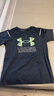 安德瑪（Under Armour）童裝寬松男童T恤兒童字母印花圓領(lǐng)短袖速干大童上衣243120154 黑色 160 曬單實拍圖