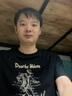 與狼共舞【純棉】短袖T恤男夏季圓領精致大人標短T男士上衣 001黑色 175  曬單實拍圖