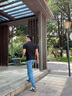 Calvin KleinJeans【涼感】25春夏新款男士休閑通勤ck修身直筒牛仔褲4RAB703 UL9-牛仔淺藍(lán) 34 曬單實拍圖