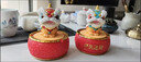 赟婭招財醒獅茶寵擺件辦公室桌面文創(chuàng  )禮品伴手禮開(kāi)業(yè)喬遷男士生日禮物 獅來(lái)運轉-紅青一對【古韻禮盒】 曬單實(shí)拍圖