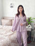 皓娥 純棉月子服帶胸墊哺乳衣套裝產(chǎn)后孕婦睡衣夏季產(chǎn)婦家居服春秋 【紫色】 L 曬單實(shí)拍圖