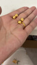 行金銀中黃金吊墜 足金999核桃珠配件 隔珠吊墜編手繩項(xiàng)鏈DIY掛墜 送禮 核桃珠吊墜(多顆)克重多退少補(bǔ) 約0.8克 曬單實(shí)拍圖
