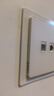 國際電工86型底盒開關插座裝飾蓋插座面板遮丑蓋加大遮擋邊框保護套面板 二位遮蓋裝飾面板【白色】 曬單實拍圖