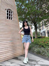 安踏靈光女鞋寬楦厚底緩震跑步鞋女夏季軟底舒適跑鞋耐磨通勤運動鞋 象牙白/寫生綠 37.5 曬單實拍圖