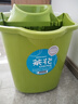 茶花拖把桶擠水拖布桶擰干桶塑料大號手提清潔桶免手洗拖把地拖桶 【草綠色】拖把桶1個 曬單實拍圖