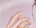 周六福（ZLF）  黃金戒指女款足金999花朵桃花指環(huán) 計(jì)價(jià) 15號(hào) - 2.92g 曬單實(shí)拍圖
