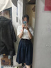唐獅2025春季新款女休閑百搭牛仔半身長裙TB 深牛仔藍 S 曬單實拍圖