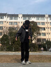 ICH MODE開衫衛(wèi)衣女美式慵懶格子拼接2025年春季新款寬松外套上衣男 深灰色 L 曬單實(shí)拍圖