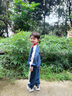 Mini Balabala迷你巴拉男童女童長(zhǎng)袖套裝寶寶休閑嬰兒衣服套裝學(xué)院兩件套 深藍(lán)80877 110 曬單實(shí)拍圖